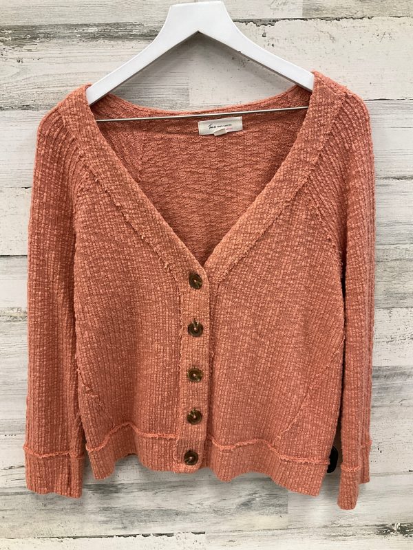 Sweater Cardigan By Two By Vince Camuto In Orange, Size: L Fashion