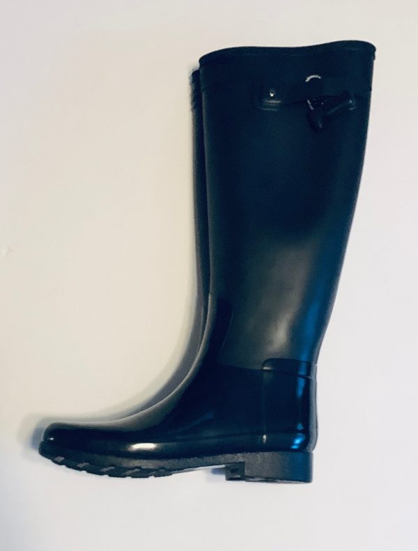 Boots Rain By Hunter In Black, Size: 8 Cheap