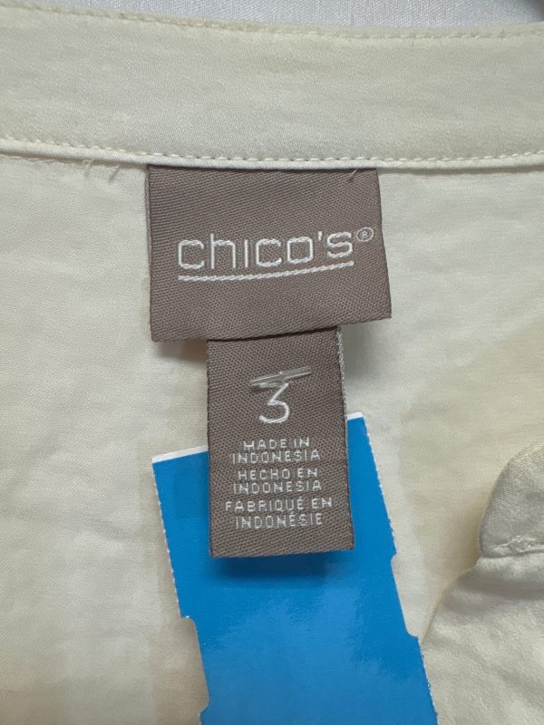 Top 3 4 Sleeve By Chicos In Cream, Size: Xl Sale