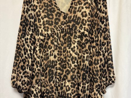 Top Long Sleeve By Melloday In Animal Print, Size: Xl Supply