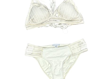 Swimsuit 2pc By Clothes Mentor In Cream, Size: L Hot on Sale