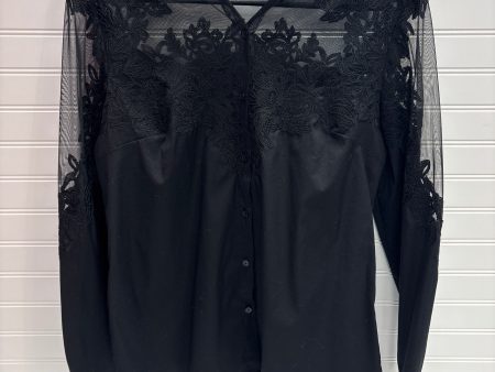 Blouse Long Sleeve By White House Black Market In Black, Size: M Online