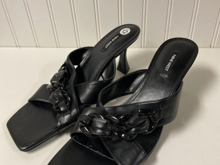 Sandals Heels Kitten By Nine West In Black, Size: 12 Online Sale