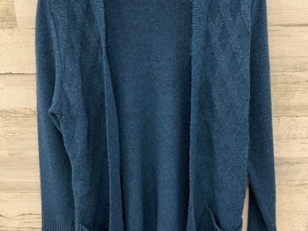 Sweater Cardigan By Christopher And Banks In Teal, Size: L For Cheap