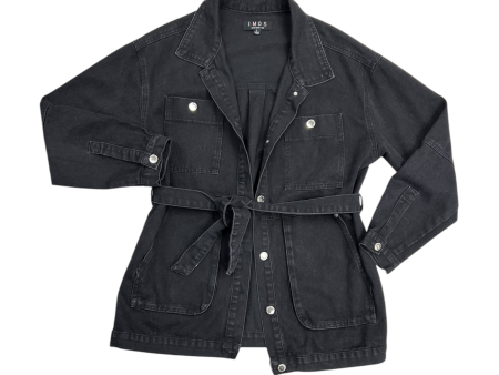 Jacket Denim By IN MY OWN SKIN In Black Denim, Size: L Online Sale