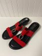 Sandals Heels Wedge By Easy Street In Black & Red, Size: 12 Online Sale