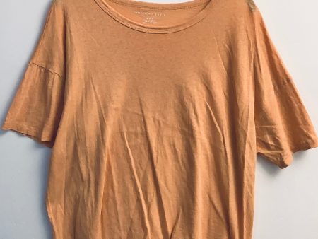 Top Short Sleeve Basic By American Eagle In Orange, Size: M Sale