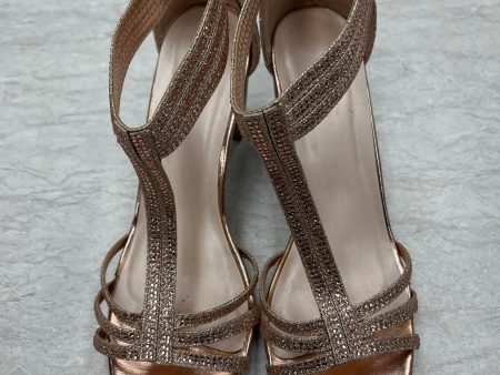 Shoes Heels Block By Clothes Mentor In Rose Gold, Size: 9 Hot on Sale