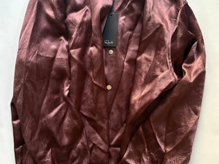 Blouse Long Sleeve By Rails In Brown, Size: 2x on Sale