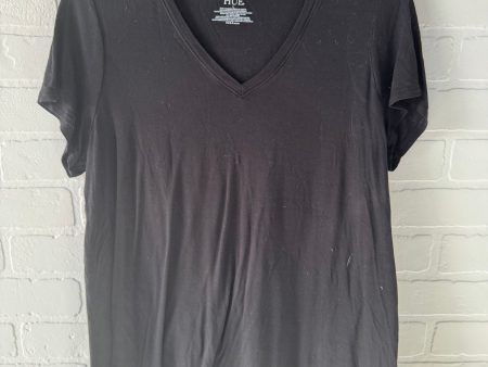 Top Short Sleeve Basic By Hue In Black, Size: L Fashion