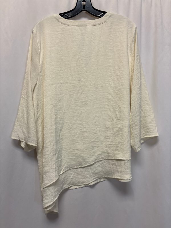 Top 3 4 Sleeve By Chicos In Cream, Size: Xl Sale