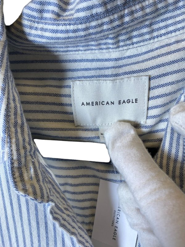 Blouse Long Sleeve By American Eagle In Striped Pattern, Size: S on Sale