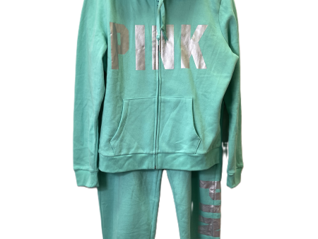 Top 2pc Long Sleeve By Pink In Aqua, Size: L on Sale