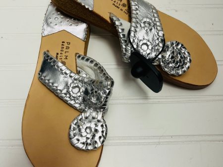 Sandals Flats By PALM BEACH SANDALS In Silver, Size: 6 Discount