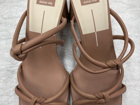 Sandals Heels Block By Dolce Vita In Tan, Size: 10 Fashion