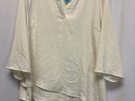 Top 3 4 Sleeve By Chicos In Cream, Size: Xl Sale