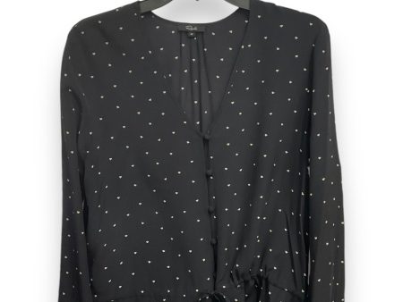 Blouse Long Sleeve By Rails In Black, Size: M Fashion