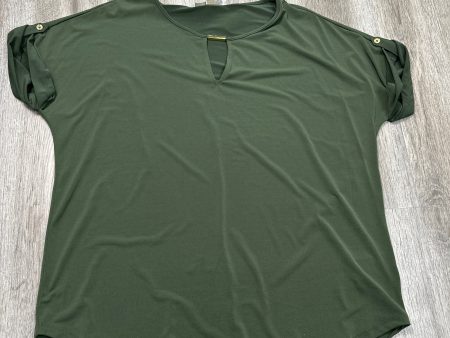 Blouse Short Sleeve By Michael By Michael Kors In Green, Size: L Hot on Sale