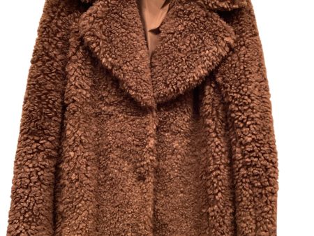 Coat Faux Fur & Sherpa By Clothes Mentor In Brown, Size: M Supply