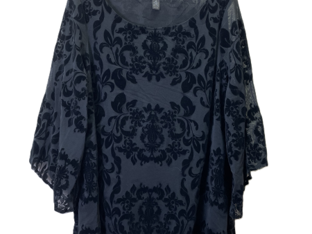 Top 3 4 Sleeve By Alfani In Black, Size: 1x Fashion