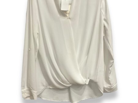 Blouse Long Sleeve By Pleione In White, Size: Xl Online Hot Sale