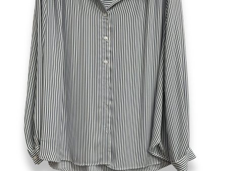 Blouse Long Sleeve By H&m In Striped Pattern, Size: Xl Fashion