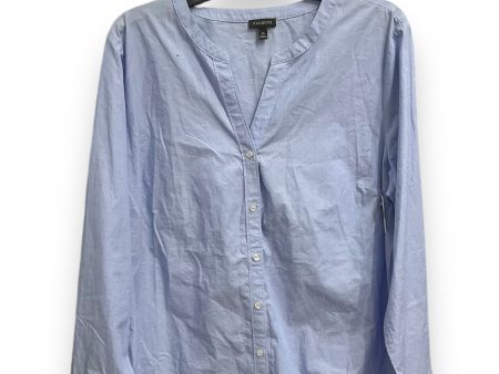 Blouse Long Sleeve By Talbots In Blue, Size: Xl on Sale