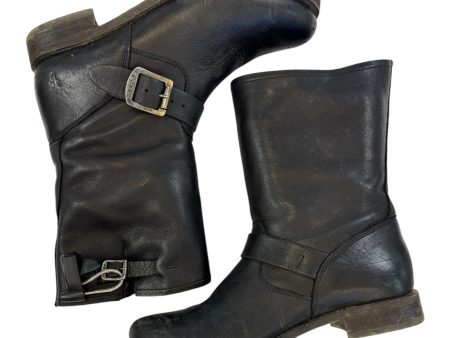 Boots Leather By Frye In Black, Size: 8.5 Online now