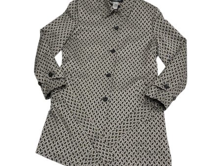 Coat Trench Coat By Jones New York In Black & Grey, Size: Mp Cheap