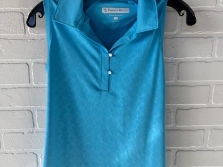 Athletic Top Short Sleeve By Pebble Beach In Aqua, Size: M Discount