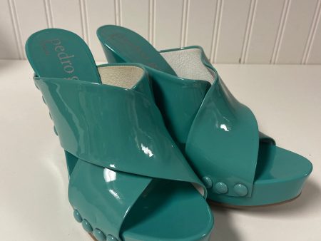 Sandals Heels Block By Cmb In Teal, Size: 6 Online