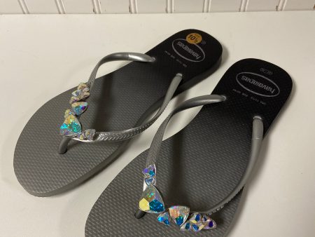 Sandals Flip Flops By Havaianas In Grey, Size: 10.5 Online