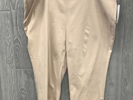 Capris By Liz Claiborne In Tan, Size: 22 Discount