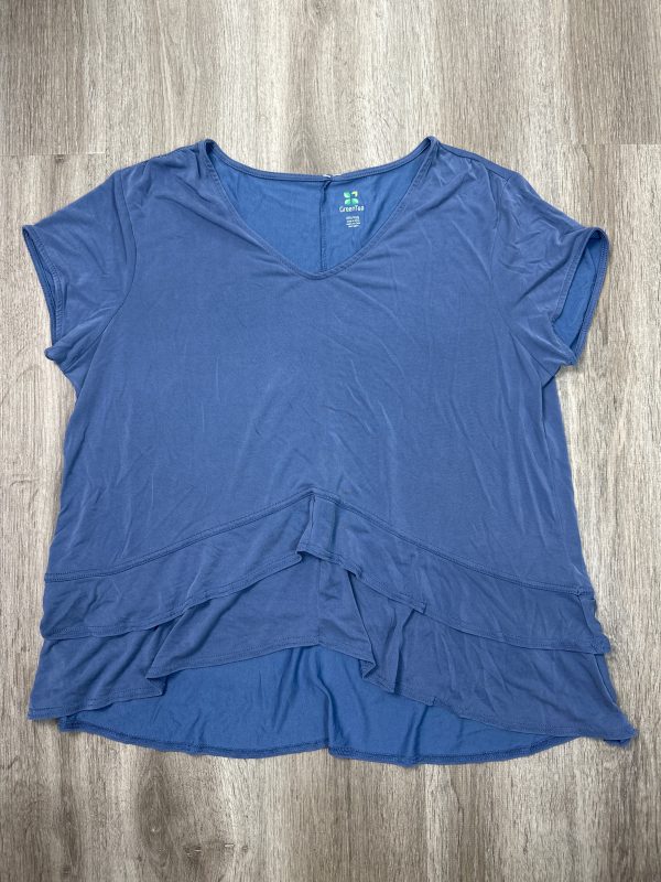 Top Short Sleeve Basic By Green Tea In Blue, Size: Xxl For Sale