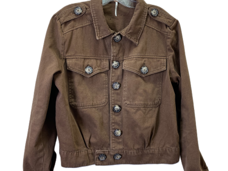 Jacket Denim By Free People In Brown Denim, Size: M For Sale