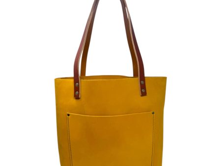 Large Tote Leather in Marigold By Portland Leather Co, Size: Large Hot on Sale