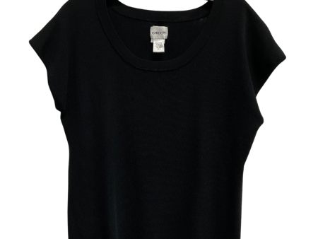 Top Short Sleeve Basic By Chicos In Black, Size: Xl Discount