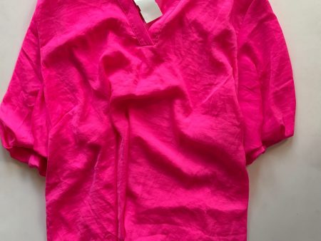 Blouse Short Sleeve By Vince Camuto In Pink, Size: 2x Online Sale