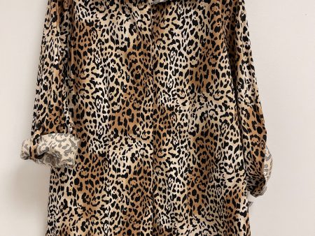 Blouse Long Sleeve By Chicos In Animal Print, Size: M on Sale