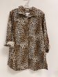 Blouse Long Sleeve By Chicos In Animal Print, Size: M on Sale