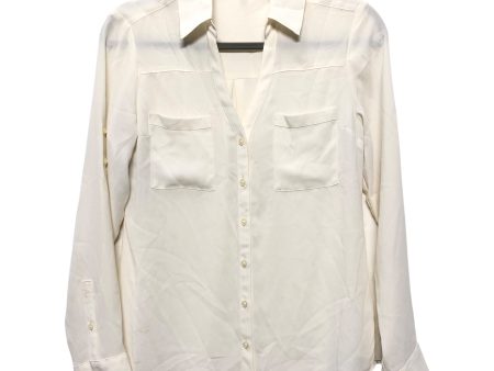 Blouse Ls By Express In Ivory, Size:Xs Supply