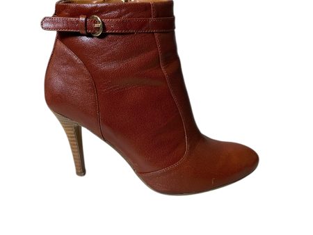 Boots Ankle Heels By Nine West In Brown, Size: 5 Supply