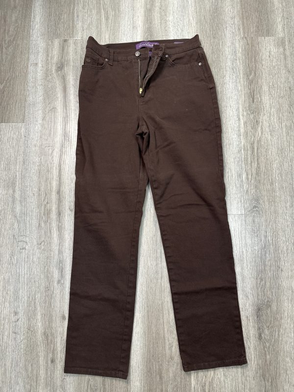 Jeans Straight By Gloria Vanderbilt In Brown Denim, Size: 10 Discount