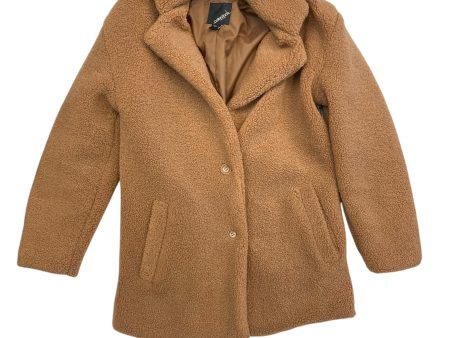 Coat Faux Fur & Sherpa By Cmc In Tan, Size: Xs Hot on Sale