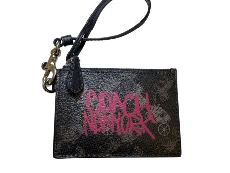 Id Card Holder Designer By Coach In Black on Sale