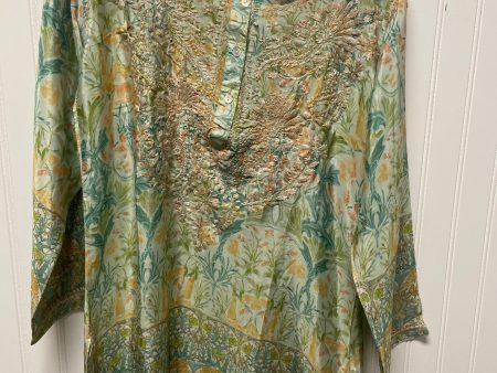 Top 3 4 Sleeve By Clothes Mentor In Green & Orange, Size: S Hot on Sale