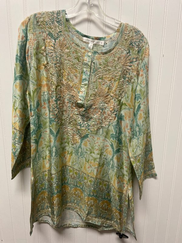 Top 3 4 Sleeve By Clothes Mentor In Green & Orange, Size: S Hot on Sale