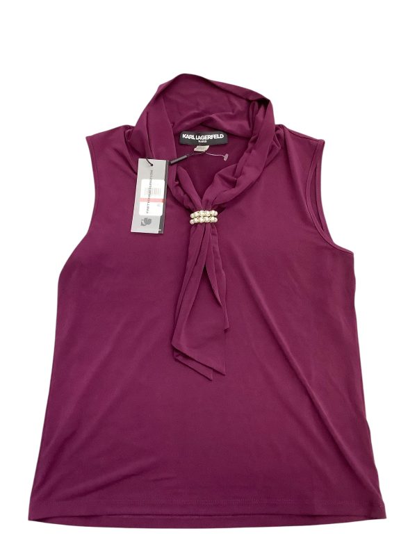 Top Sleeveless By Karl Lagerfeld In Purple, Size: Xs Hot on Sale