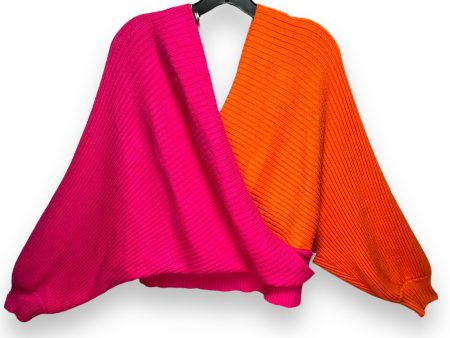 Colorblock Sweater By Strut & Bolt In Orange & Pink, Size: L Online now