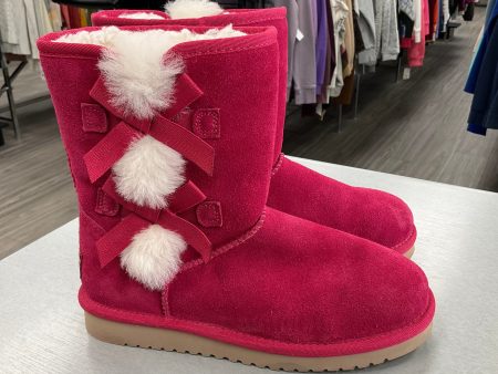 Boots Snow By Koolaburra By Ugg In Magenta, Size: 6 Fashion